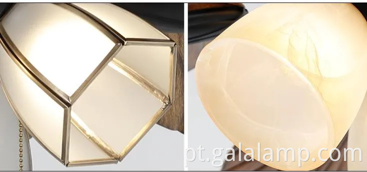 Lustre de fãs de inspiração de inspiração vintage para espaços chiques